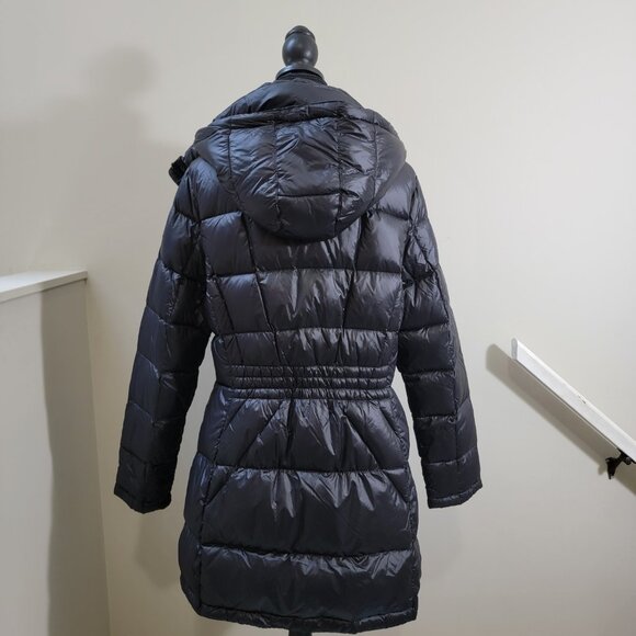 Calvin Klein Women’s Black Puffer Jacket Down Blend Insulated Hooded SZ L *READ* - Picture 2 of 9